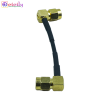SMA Male Right Angle Connector With LMR100 Cable (L-6CM) + SMA Male Right Angle Connector (Facing Upside) - ET-SMRA-14L6C-SMRA-FU - Eteily Technologies India Pvt. Ltd.