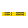 Brady B-946 Black on Yellow Vinyl Self-Adhesive Pipe Marker - 1 1/8 in Height - 3/4 in Character Height - 7 in Length - Printed Msg = INSTRUMENT AIR - 7166-4 - 754476-92007 - R. S. Hughes Company, Inc.