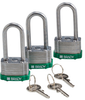 Green Key Retaining Steel Padlocks - 118975 - Brady Corporation