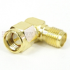 RA SMA Male (Plug) to SMA Female (Jack) Adapter, Gold Plated Brass Body, High Temp, 1.25 VSWR - SM7567 - Fairview Microwave Inc.