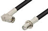 SMA Male Right Angle to SMA Female Bulkhead Cable 48 Inch Length Using RG58 Coax, RoHS - PE3156LF-48 - Pasternack
