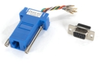 DB9 Colored Modular Adapter (Unassembled), Female to RJ-45, 8-Wire, Blue - FA4509F-BL - Visual Sound, Inc.