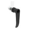 QUARTER-TURN CAM LATCH, ADJUSTABLE GRIP, KEY-LOCKING  L-HANDLE, WITHOUT CAM, SEALED, ZINC ALLOY, POWDER COAT, BLACK - E5-9-735-01 - Southco