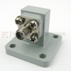 WR-51 to SMA Female Waveguide to Coax Adapter UBR180 Standard with 15 GHz to 22 GHz Ku-K Band in Copper -- SMW51AC