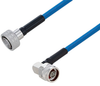 Plenum Snap-On 4.3-10 Male to N Male Right Angle Low PIM Cable 60 Inch Length Using SPP-250-LLPL Coax Using Times Microwave Parts - PE3C6243-60 - Pasternack