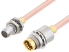 Slide-On BMA Plug Bulkhead to Slide-On BMA Jack Bulkhead Cable 36 Inch Length Using RG405 Coax - PE3C4878-36 - Pasternack