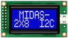 Display, Alphanumeric, 8X2, White; Character Count X Line Midas - 15AC8397 - Newark, An Avnet Company