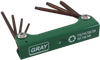 7 Pieces Long Torx® Folding S2 Hex Key Set -- 69927 - Image