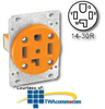 Leviton 30 Amp Flush Mtg Straight Blade Receptacle.. -- 278-IG - Image