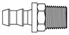 Brass Push-On Hose Barb to Pipe Fitting -- 4312-04-02 - Image