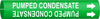 Brady Bradysnap-On B-915 White on Green Plastic Snap-On Pipe Marker - 1 1/4 in Character Height - Printed Msg = PUMPED CONDENSATE - 4357-C - 754473-67849 - R. S. Hughes Company, Inc.