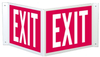 Brady B-493 Polystyrene Rectangle Red Exit Sign - 18 in Width x 12 in Height - TEXT: EXIT - 45379 - 754476-45379 - R. S. Hughes Company, Inc.