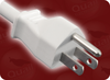 NEMA 5-15P WHITE to SPLIT HOME // Power Cords // North American Power Cords // 3 Conductor Power Cords -- 1008.180 - Image