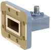WR-90 to SMA Female Waveguide to Coax Adapter CPR-90G Grooved with 8.2 GHz to 12.4 GHz X Band in Copper, Paint -- FMWCA1007