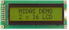 Lcd Display, Cob, 16 X 2, Stn, 3.3V Rohs Compliant Midas - 56AJ9990 - Newark, An Avnet Company