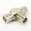 MCX T Adapter Female (Jack)-Female (Jack)-Female (Jack), Nickel Plated Brass Body, High temp, 2 VSWR -- SM2251 - Image