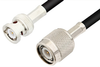 TNC Male to BNC Male Cable 12 Inch Length Using 93 Ohm RG62 Coax - PE34508-12 - Pasternack