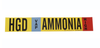 Brady B-946 Black / Blue / Red / White on Yellow Vinyl Self-Adhesive Pipe Marker - 4 in Height - 3 1/2 in Character Height - 24 in Length - Printed Msg = AMMONIA - 90445 - 754476-90445 - R. S. Hughes Company, Inc.
