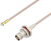 Snap-On MMBX Plug to TNC Female Bulkhead Cable 18 Inch Length Using RG316-DS Coax - PE3C4058-18 - Pasternack