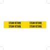 Brady B-946 Black on Yellow Vinyl Self-Adhesive Pipe Marker - 1 1/8 in Height - 3/4 in Character Height - 7 in Length - Printed Msg = STEAM RETURN - 7271-4 - 754476-36268 - R. S. Hughes Company, Inc.