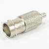 Push-On SMB Female (Jack) to BNC Female (Jack) Adapter, Nickel Plated Brass Body, 1.35 VSWR -- SM3630 - Image