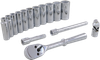 15 Pieces 6 Point Deep SAE Socket Set - 25215 - Gray Tools Canada Inc.