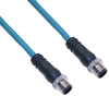 Ethernet, Cordset, 4 Pole, M12 D-Coded Male Straight / M12 D-Coded Male Straight, 10M, Teal, PUR -- MDE45P-4MMP-10M - Image