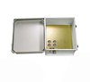 14x12x07 UL Listed Fiberglass Reinf Polyester FRP Weatherproof Outdoor IP66 NEMA 4 Enclosure, 120 VAC, Terminal Block Drilled Mount Gray -- TEF141207-100T-UL