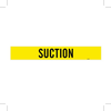 Brady B-946 Black on Yellow Vinyl Self-Adhesive Pipe Marker - 4 in Height - 3 1/2 in Character Height - 24 in Length - Printed Msg = SUCTION - 7276-1HV - 754476-81411 - R. S. Hughes Company, Inc.
