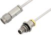 3.5mm Male to 3.5mm Female Bulkhead Cable 24 Inch Length Using PE-SR405AL Coax - PE34592-24 - Pasternack