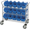 Cart, Quickpick Bin, 3Shelves/15Bins/blu; No. Of Bins Quantum Storage - 44AC7950 - Newark, An Avnet Company