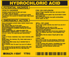 Brady B-928 Black on Yellow Rectangle Vinyl Hazardous Material Label - 4 1/2 in Width - 3 2/4 in Height - Printed Text = HYDROCHLORIC ACID - 93547 - 754476-93547 - R. S. Hughes Company, Inc.