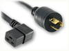 LOCKING NEMA L6-15P to IEC-60320-C19 RIGHT ANGLE HOME // Power Cords // High Voltage Power Cords // Locking Blade Power Cords - 5098.098 - Quail Electronics