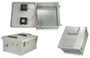 18x16x08 Fiberglass Reinf Polyester FRP Weatherproof Outdoor IP24 NEMA 3R Enclosure, 240 VAC MNT PLT, Mechanical Thermostat Fan Gray - TEF181608-20F - Transtector Systems, Inc.