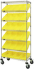 Cart W/ Bin, 7Shelves, 24Bins, Yel; No. Of Bins Quantum Storage - 44AC5748 - Newark, An Avnet Company