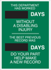 Brady Steel Rectangle Green Safety Record Sign - 20 in Width x 28 in Height - 49112 - 754476-49112 - R. S. Hughes Company, Inc.