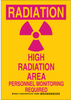 Brady B-302 Polyester Rectangle Yellow Radiation Hazard Sign - 10 in Width x 14 in Height - Laminated - 129209 - 754473-78279 - R. S. Hughes Company, Inc.
