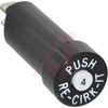 Circuit Protector, Thermal/Mag, Push, 4Amps, Vol-Rtg 250/50VAC/VDC - 70098030 - Allied Electronics, Inc.