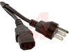 Power Cord, Detachable; 10 A; Plug; SVT; 1.83 m; 0.246 in. (Nom.); 1250 W - 70115986 - Allied Electronics, Inc.