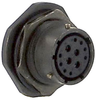 Jam Nut Connector Receptacle, Size 14, 12 Position, Panel; Product Range Amphenol Industrial - 03J5520 - Newark, An Avnet Company