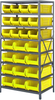 Open Shelving, 8Shelves, 24Bins, Yellow; Shelving Unit Type Quantum Storage - 44AC9278 - Newark, An Avnet Company