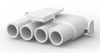 Connector Housing, Plug, 4Pos, 9.91Mm; Product Range Amp Te Connectivity - 28C0166 - Newark, An Avnet Company