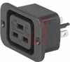 Outlet; Screw Mount; 16 A; 250 VAC; gt 10 Megohms @ 500 VDC, 1 Minute; Black - 70080799 - Allied Electronics, Inc.