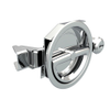 Flush Cam Latch, Medium Size, Turn Clockwise to Latch / Lock, Single or Three - Point Latching, Bail Handle Style, Chrome Plated, Bright -- 01-43-31 - Image