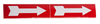 Brady B-946 White on Red Vinyl Self-Adhesive Pipe Marker - 2 1/2 in Height - 7 in Length with Left / Right Arrow - 76512 - 754476-76512 - R. S. Hughes Company, Inc.