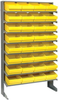 Sloped Rack, 8Shelves, 32Bins, Yellow; Shelving Unit Type Quantum Storage - 44AC6582 - Newark, An Avnet Company