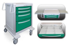 4 Drawer Short Lightweight Aluminum Anesthesia Cart -- USGKA-3369-FWG