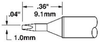 OKi STTC-525, 30° Chisel Solder Tip 1 mm x 9.1 mm - STTC-525 - Ellsworth Adhesives