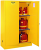 Justrite 45 gal Yellow Hazardous Material Storage Cabinet - 43 in Width - 65 in Height - 697841-04667 - 697841-04667 - R. S. Hughes Company, Inc.