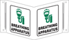 Brady Acrylic Rectangle White Breathing Apparatus Sign - 9 in Width x 6 in Height - TEXT: BREATHING APPARATUS - 132239 -- 754473-83619 - Image